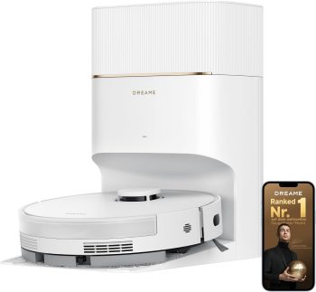 dreame D20 Pro Plus Saugroboter, 13.000 Pa Saugkraft, DuoBrush für Tierhaare, Eckenrein, Selbstentl, Hindernisverm. m. LDS-Navigation & Laser, saugt und wischt, Hartböden & Teppiche, 5.200 mAh Akku