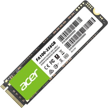 Acer FA100 PCIe 3.0 NVMe SSD 256GB: bis zu 3300 MB/s Lesegeschwindigkeit, Gen3x4 M.2 2280 Interne Festplatte mit HMB & SLC – Gaming Solid State Drive für Laptop/Desktop PC