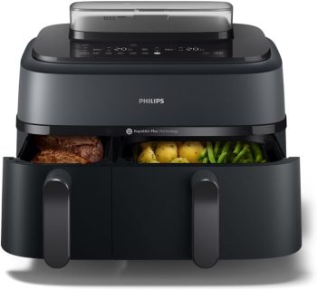 Philips Steam Airfryer 5000 Heißluftfritteuse, Schwarz, 9 L