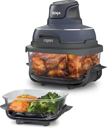 Ninja CRISPi tragbare Heißluftfritteuse, 3,8 l, 4-in-1, 1700 W, Grau