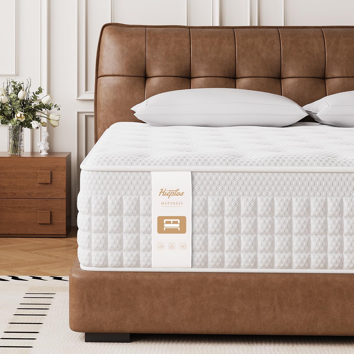 Matratze 160x200 cm, 28 cm hoch, H3/H4, 9-Zonen-Taschenfederkern