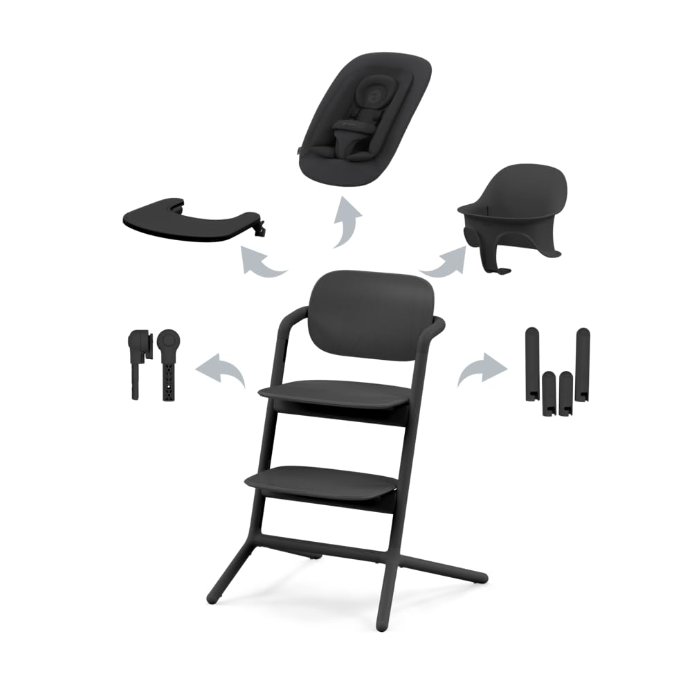 CYBEX Gold LEMO Hochstuhl 4in1-Set, Mitwachsend, 0-99 Jahre, Stunning Black