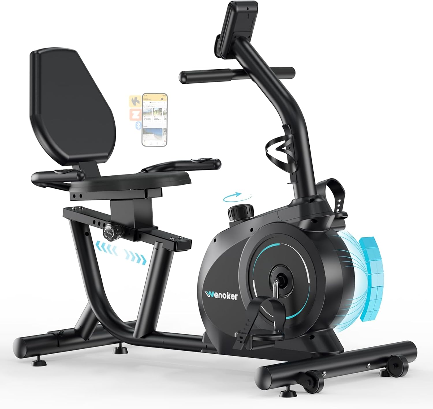 Wenoker Ergometer Liege 16 Widerstandsstufen Bis 160KG
