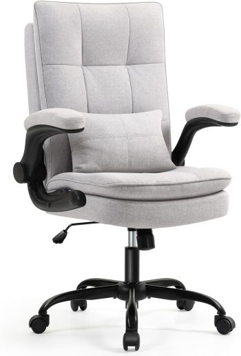Bürostuhl Ergonomisch [TESTSIEGER] Schreibtischstuhl, Grau