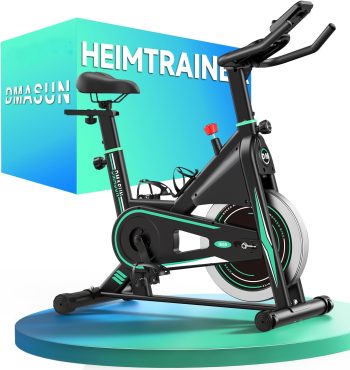 [2026 Aktualisiert] Heimtrainer Fahrrad, DMASUN Leiser Ergometer Hometrainer Fahrrad mit 0-100% Widerstand, Display& Tablet-Halterung, Kardio Training Indoor Cycling Bike mit bequemem Sitz, Bis 160KG