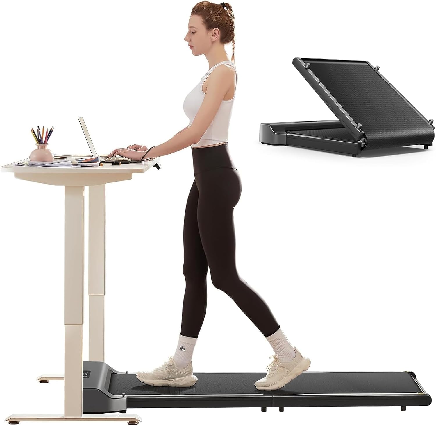 WalkingPad by KingSmith Z1, P1, A1 Pro, Z3 H+, G1 Walking-Pad Laufband für Zuhause Büro klappbar (je nach Modell: bis zu 136kg Tragkraft, 12km/h; alle Modelle: LED-Display, App, Keine Montage nötig)