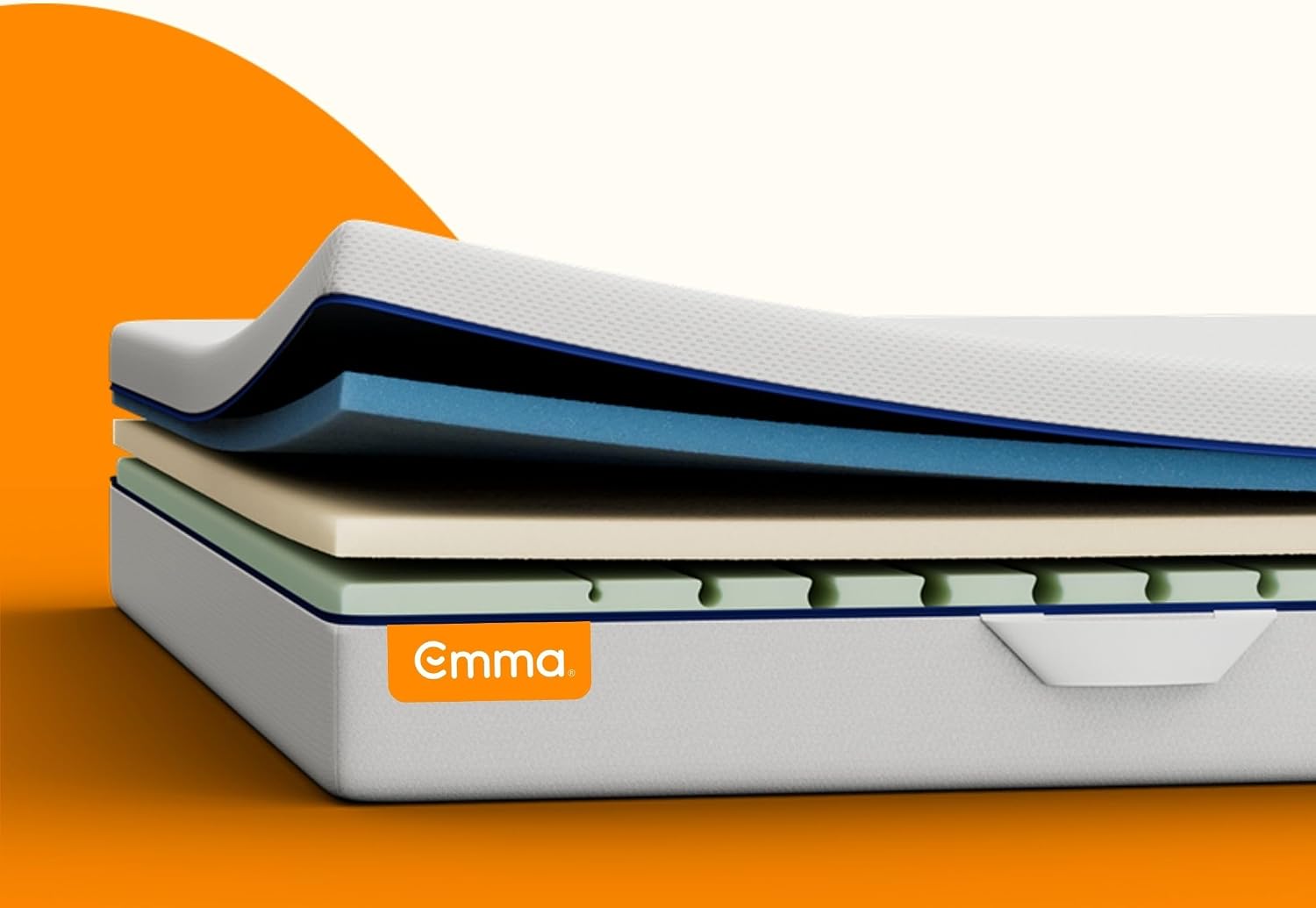 Emma One+ Matratze 90x200 H2 Mittelfest – Kühlende & atmungsaktive 3-Zonen-Schaummatratze – Ergonomisch, Klimaregulierend & Waschbarer Bezug – Für alle Schlafpositionen geeignet