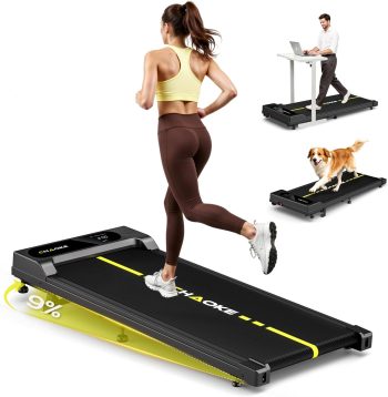 Laufband für Zuhause mit App, Leises Laufband bis 12km/h mit Lautsprechern, 5-in-1 Walking Pad klappbar mit 2,75HP Motor, Treadmill mit 9% Steigung, LCD-Anzeige, Gelenkschonend, Bis 160KG