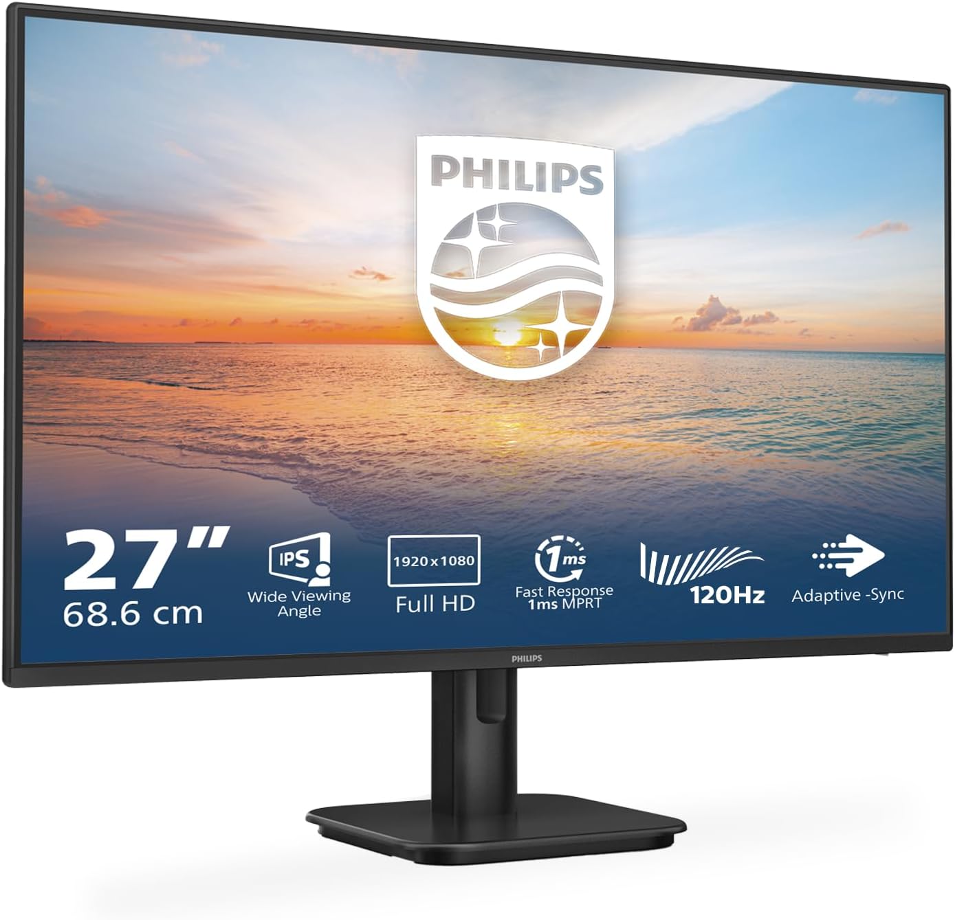 PHILIPS 27E1N1100A - 27 Zoll Full HD Monitor, eingeb. Lautsprecher, 1 ms Reaktionszeit (1920x1080, 100 Hz, VGA, HDMI 1.4) schwarz