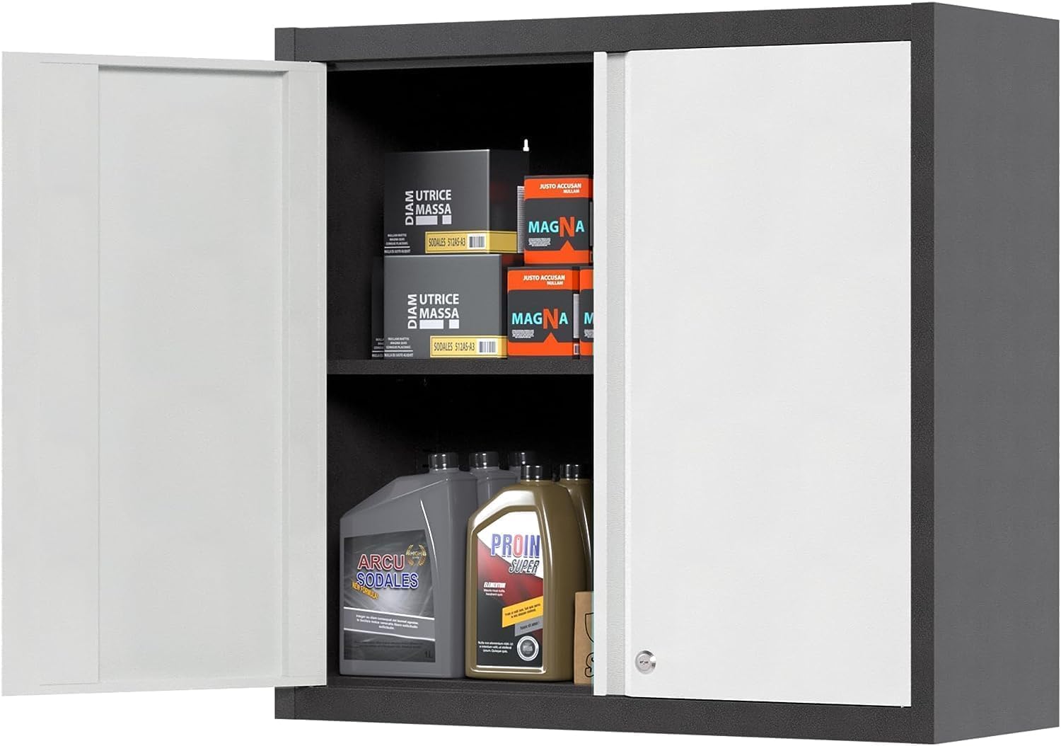 SUPEER Hängeschrank Metall Werkzeugschrank H66 x L66 x D30 cm
