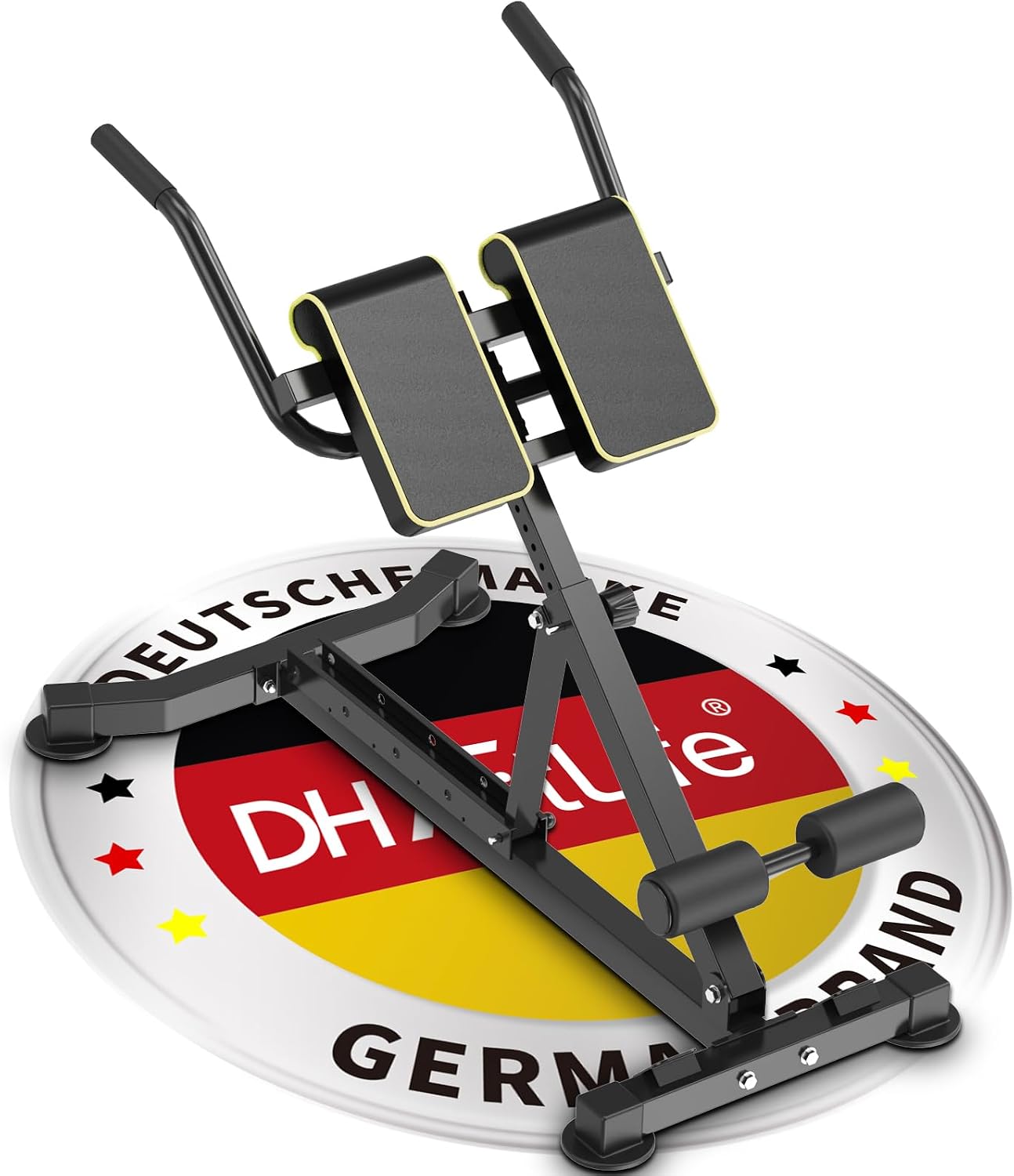 DH FitLife Rückenstrecker, 5-in-1 Hyperextension Rückentrainer bis 150 kg