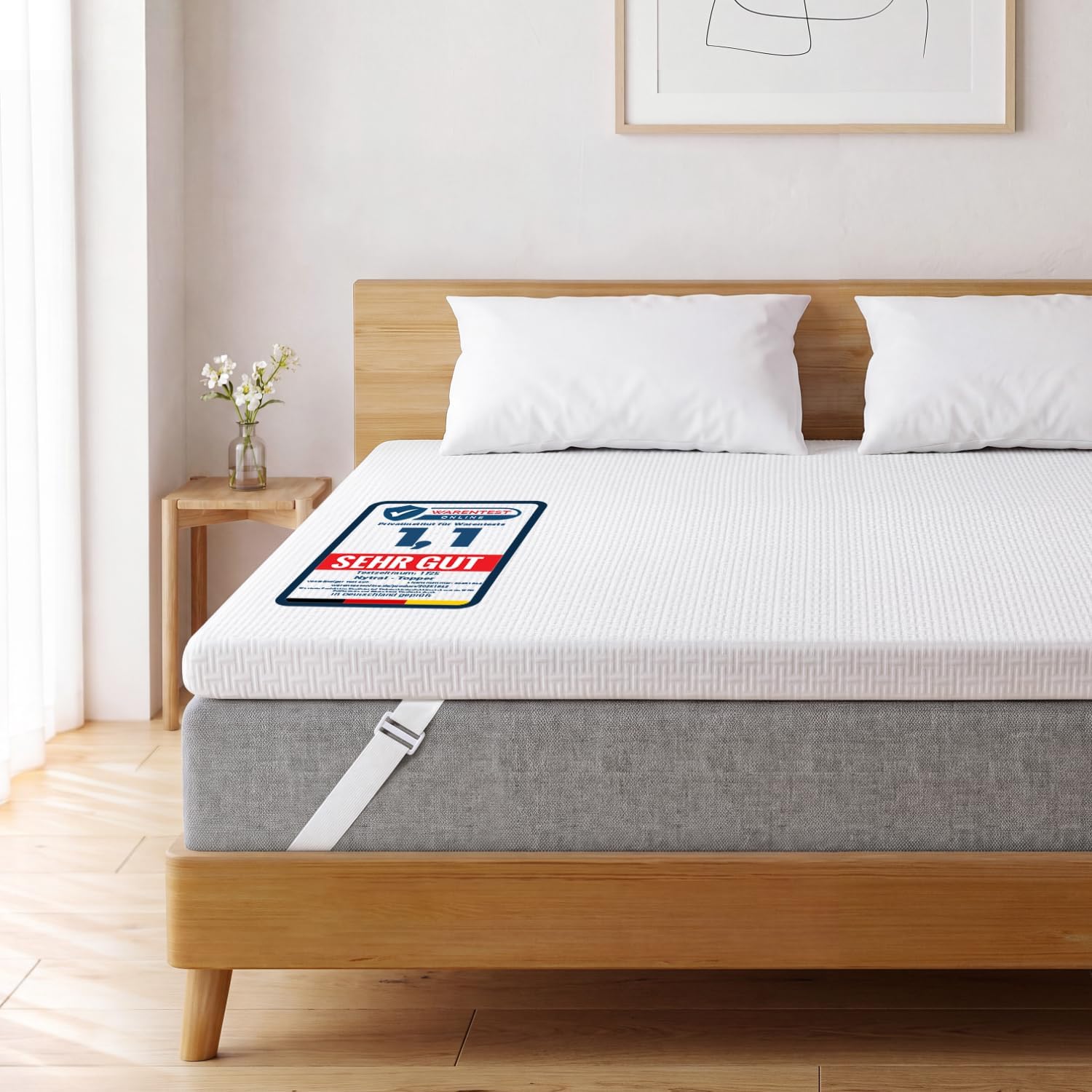 Topper 180x200cm H5/H6, 7CM Höhe Matratzentopper für Schlafsofa Bett, Boxspringbett, Wohnwagen, Schlafsofa, Rutschfester Unterlagen Matratzen Topper für Matratzen, Öko-TEX Zertifiziert