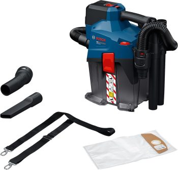 Bosch PRO 18V System Akku-Staubsauger GAS18V-6LS (inkl. flexiblem Schlauch, Winkelrohr, Fugendüse, Bodendüse, PT-Adapter, Saugrohre, Vliesbeutel)