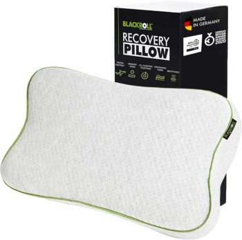 BLACKROLL® Recovery Pillow (50 x 30 cm), Kopfkissen für erholsamen Schlaf, ergonomisches Kissen mit Travel Bag für Reisen, Nackenkissen aus Viscose Memory Schaum, Made in Germany