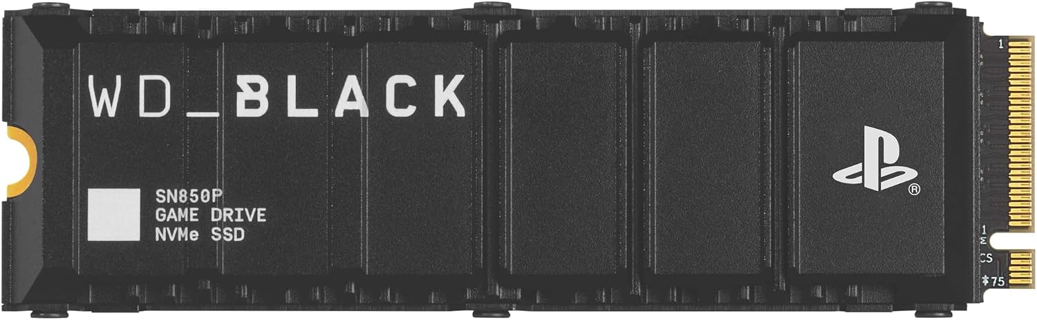 WD_BLACK SN850P 4 TB NVMe SSD Offiziell Lizenziert für PS5 Konsolen (interne Gaming SSD; optimierter Kühlkörper; PCIe Gen4 Technologie, bis zu 7.300 MB/s Lesen, M.2 2280)
