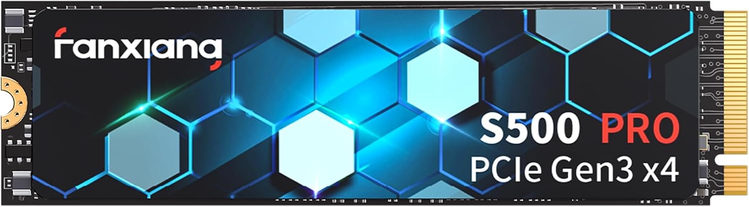 fanxiang M.2 SSD 256GB Interne NVMe SSD Festplatte PCIe 3.0, 3000MB/s Lesen, SSD M.2 2280 mit SLC Cache, Kompatibel mit Laptop, Notebook und Desktop (S500Pro)