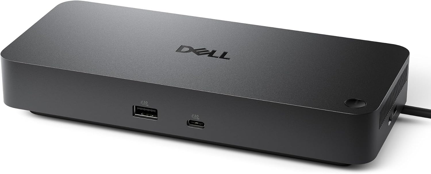 Dell Pro Dock WD25 – USB-C-Dockingstation mit 100W Ladeleistung, 4 Display-Support, 2X DP 1.4, HDMI 2.1, 6 USB-Ports, 2.5GbE Ethernet, Kompaktes Nachhaltigkeitsdesign