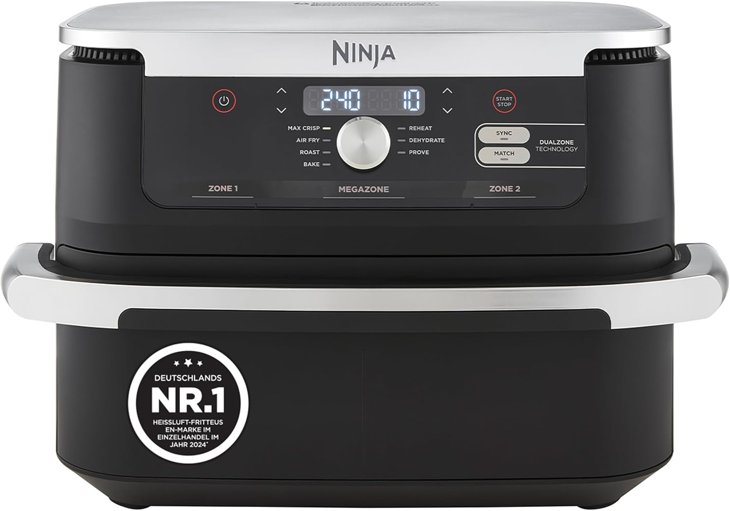 Ninja Foodi FlexDrawer Heißluftfritteuse, 10,4 L, Dual Zone, Schwarz
