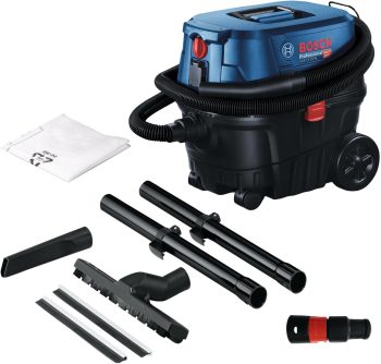 Bosch PRO Nass-/Trockensauger GAS 12-25 PL (1.250-W-Motor, Luftstrom von 65 l/s, Saugdruck 200 mbar, inkl. HEPA-Filter, Fugendüse)