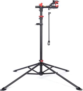 CXWXC Fahrradmontageständer - Profi Reparaturständer mit Werkzeugschale und Magnetfach, drehbar und klappbar, bis 30 kg belastbar