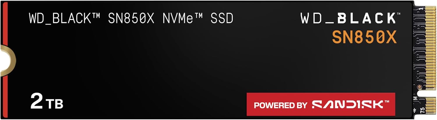 WD_BLACK SN850X NVMe SSD 2 TB, bis zu 7.300 MB/s Lesen