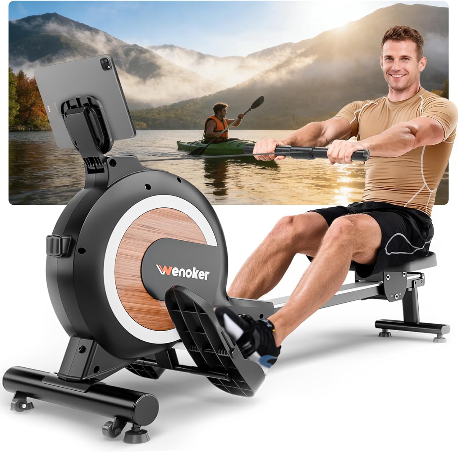 [2026 Neu] Wenoker Magnet-Rudergerät für Zuhause, 160 kg, 16/32 Stufen