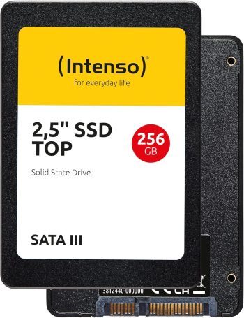 Intenso Top Interne 2,5" SSD SATA III, 256 GB, Schwarz