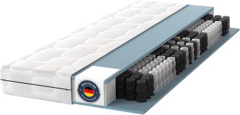 BMM Ortho Medic Taschenfederkernmatratze 90x200 H3 – 7 Zonen Federkernmatratze 21 cm hoch, ergonomisch & rückenschonend, atmungsaktiv, Öko-Tex Zertifiziert, Deutsche Produktentwicklung