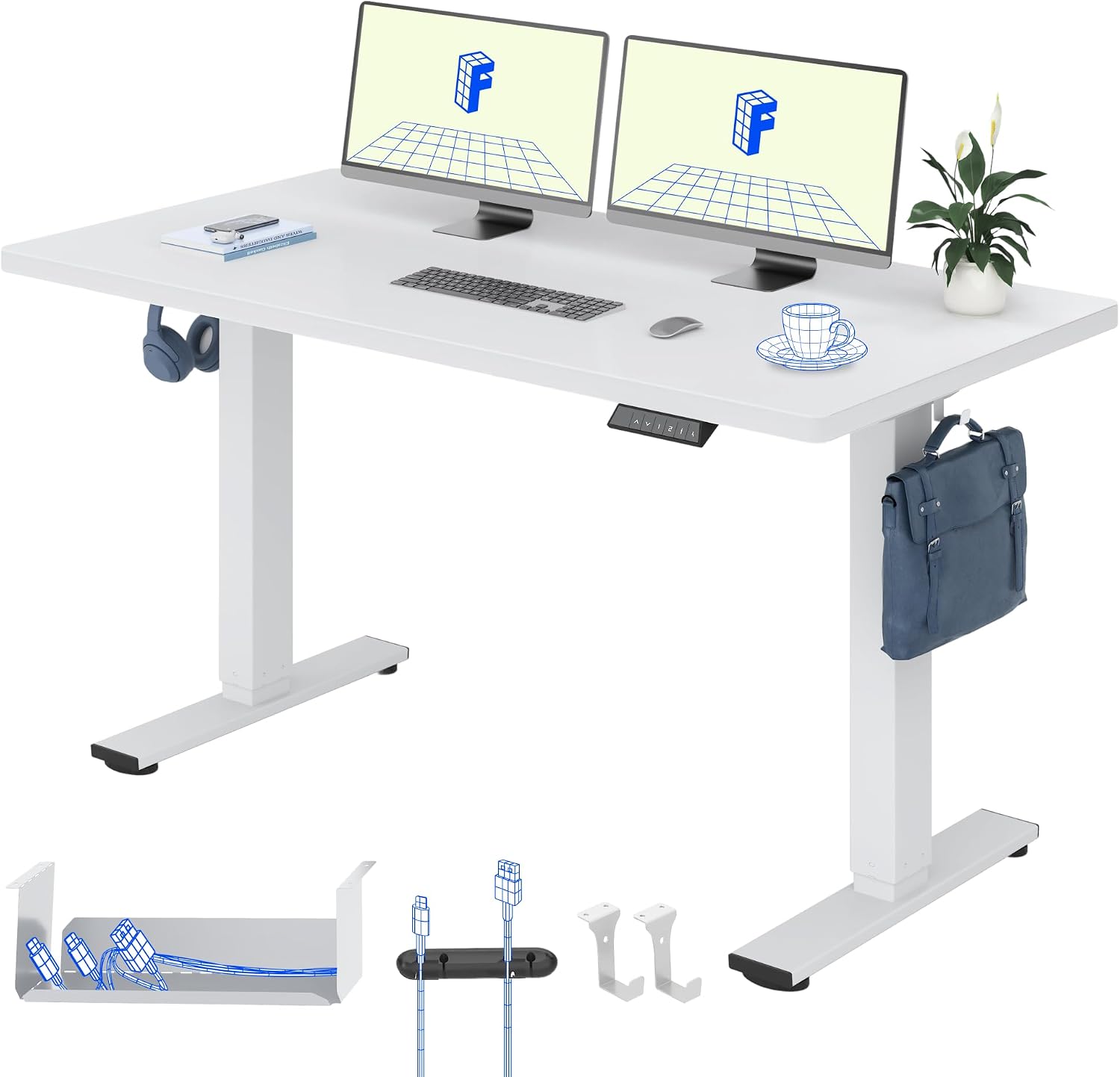 FLEXISPOT Höhenverstellbarer Schreibtisch Basic 160x80cm