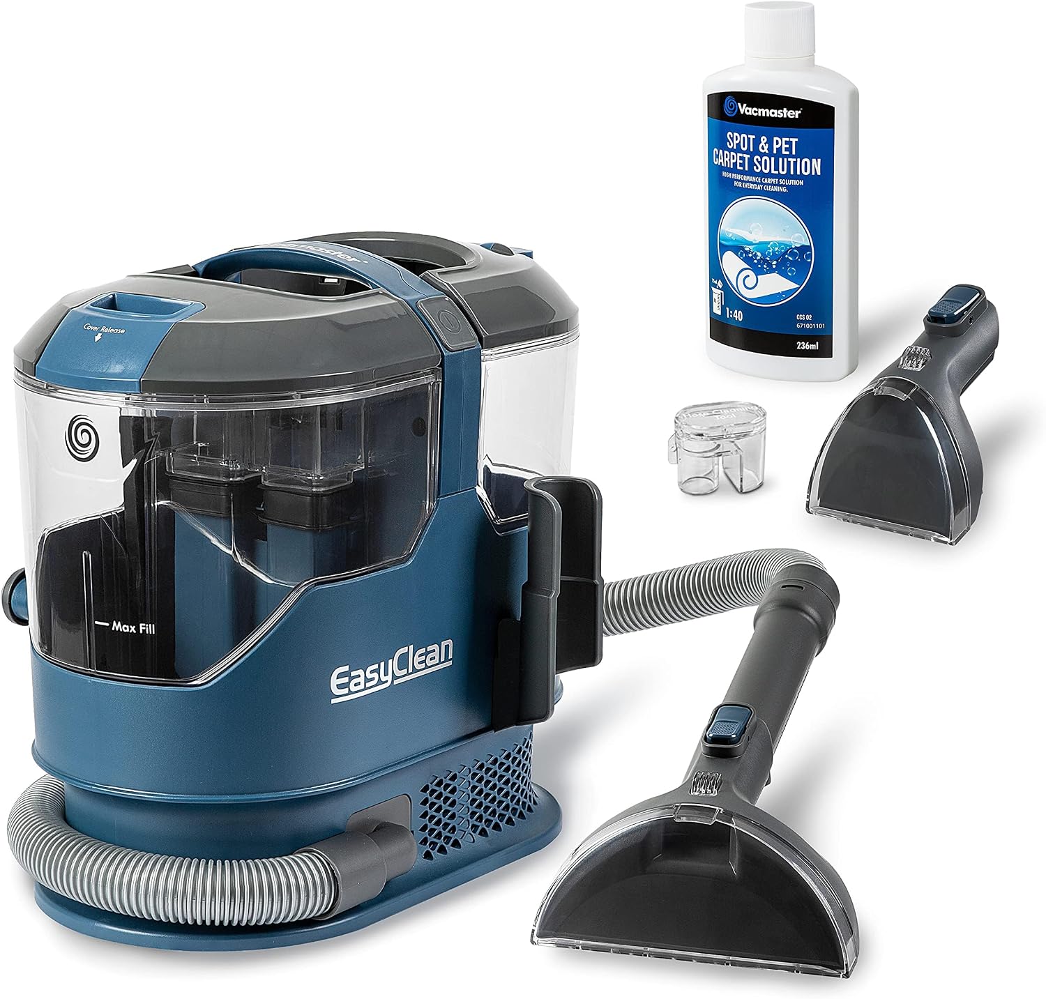 Vacmaster SCA0801 Waschsauger Teppichreiniger Fleckenreiniger für Teppiche, Vorleger, Polster, Treppen und Autos | Nass-Trocken-Sauger Starke Saugkraft Wasser Waschen Dekontamination | 800 W