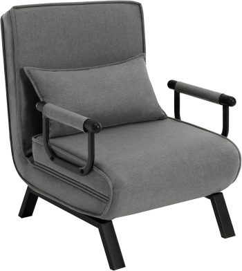 WOLTU Schlafsessel 3 in 1 mit schlaffunktion, 65 x 75 x 78cm, Dunkelgrau