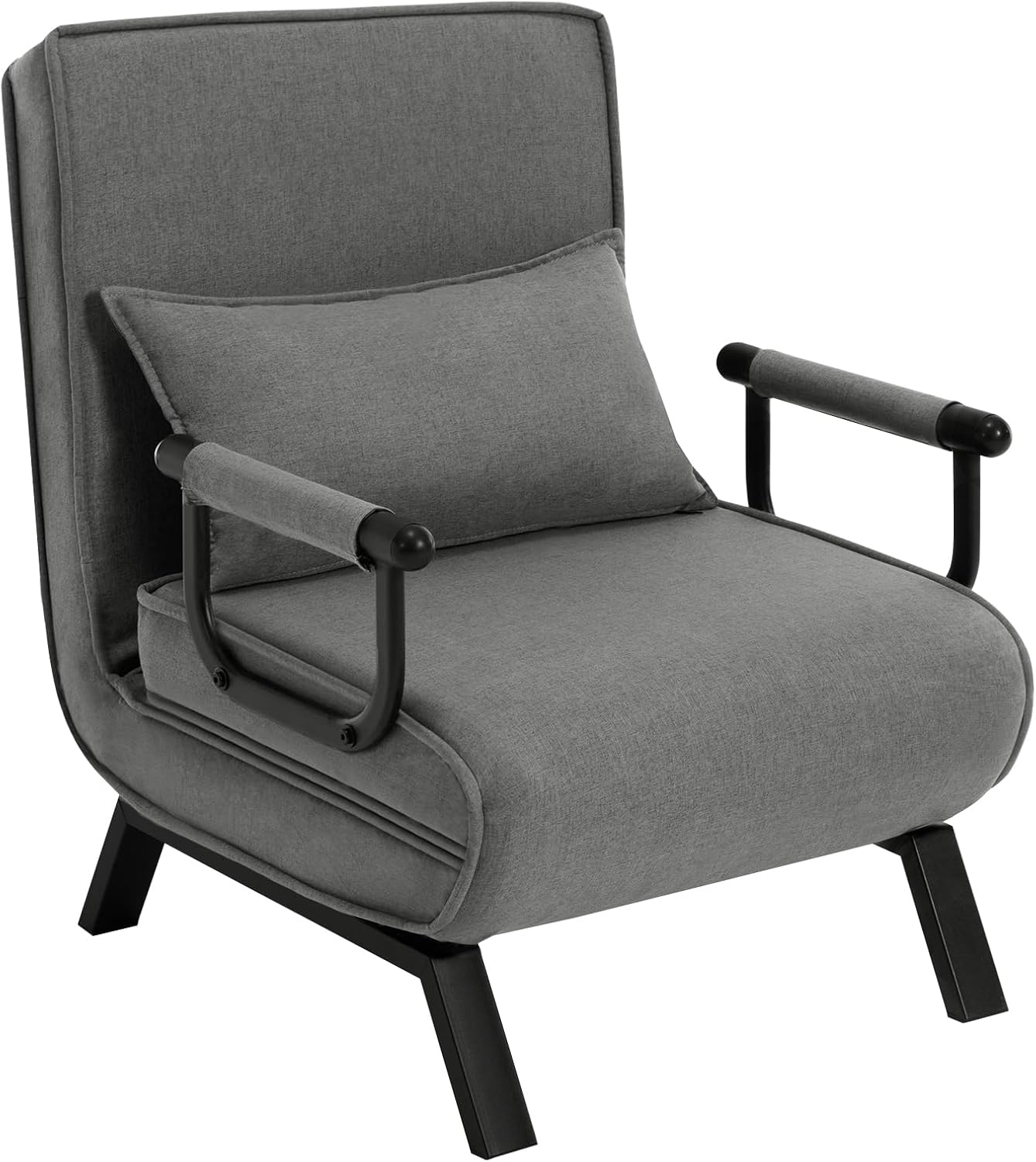 WOLTU Schlafsessel 3 in 1 mit schlaffunktion, 65 x 75 x 78cm, Dunkelgrau