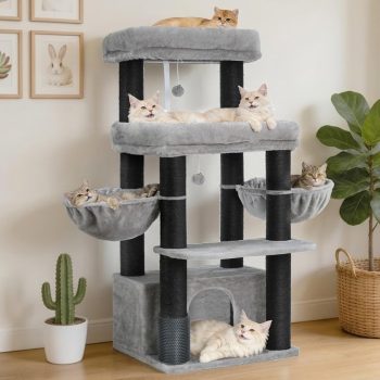 Hey-brother Kratzbaum für große Katzen, mit 8cm Dicke Sisalpfosten, MPJ02W
