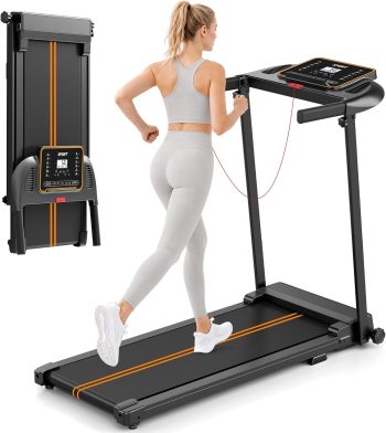 Laufband für Zuhause, Klappbar Laufbänder, Walking Pad Schreibtisch Treadmill for Home Office, Elektrische Laufpad 10 KM/H Leise Klein Walk Tretmühle Klappbares, Büro Lauf Mit Griff Under Desk