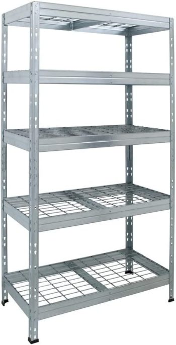 HEMMDAL Outdoor-Weitspannregal | HxBxT 180 x 90 x 45 cm | Silber