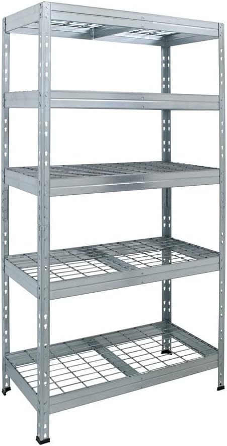 HEMMDAL Outdoor-Weitspannregal | HxBxT 180 x 90 x 45 cm | Silber