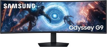 Samsung Odyssey G91F, Ultrawide Curved 32:9, Gaming Monitor, 49 Zoll, LED-VA-Panel, DQHD, 5120 x 1440, DisplayHDR 600, AMD FreeSync Premium Pro, 1ms, 144 Hz, Schwarz, LS49FG916EUXEN